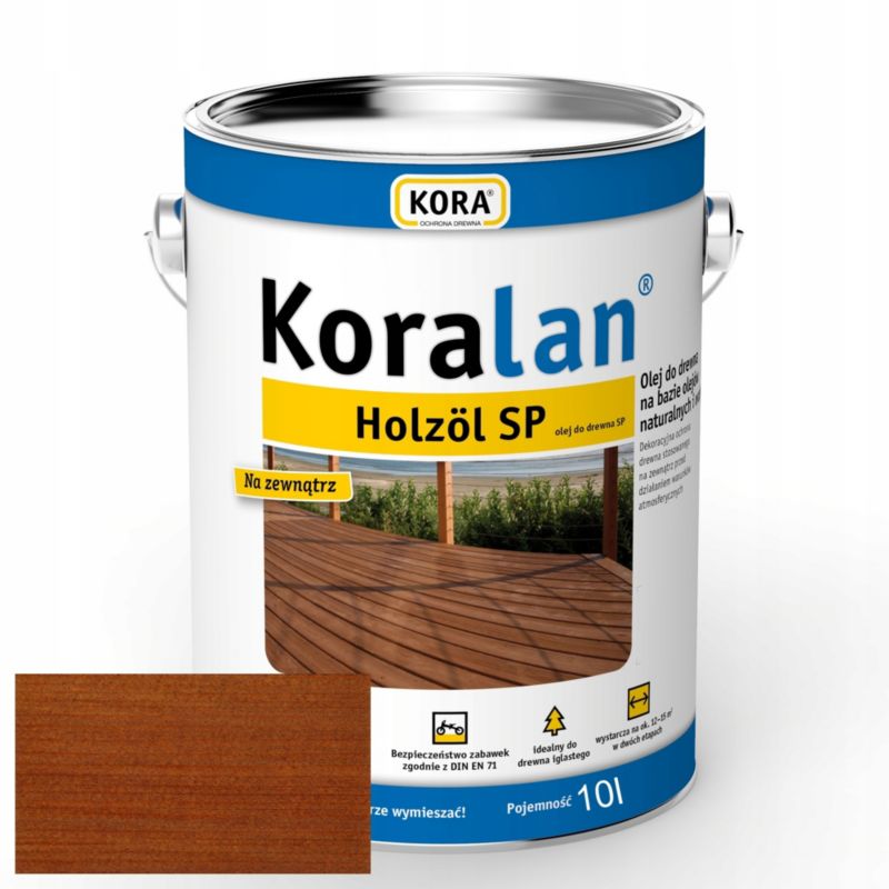Olej do drewna RSCBis Koralan Holzöl SP teak wodorozcieńczalny 10 l 1 szt.