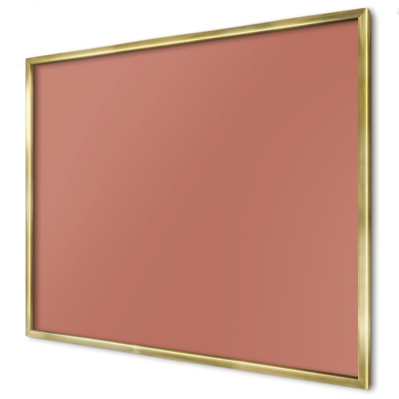 Tablica magnetyczna dekoracyjna Wallfluent 80x60 Kolor ceglany w złotej ramie 1szt