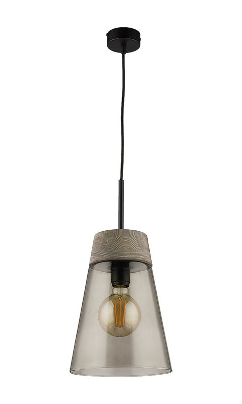 Lampa sufitowa Jupiter DOMINO czarna dymiona 1xE27x40W IP20 - 1 szt