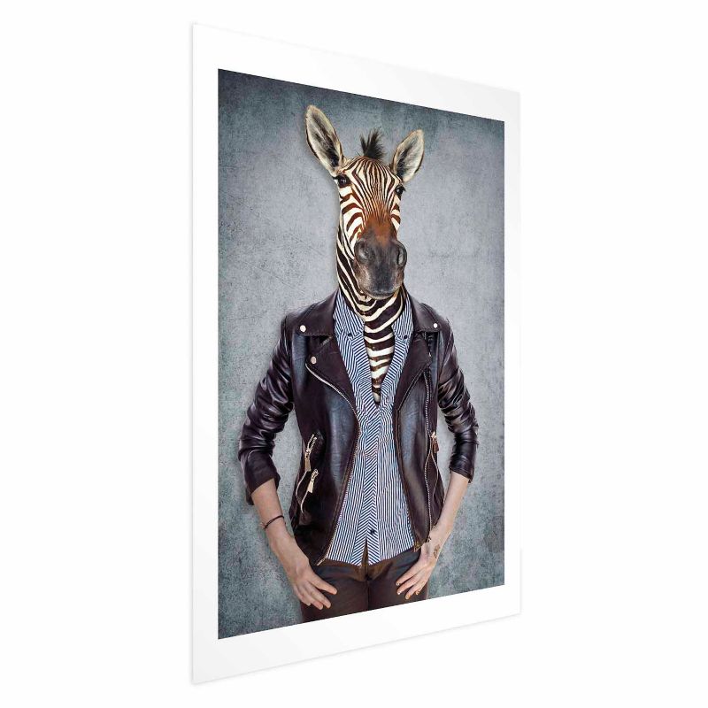 Plakat Artgeist Zebra Ewa 21x30 cm bez ramy z marginesem 1 szt