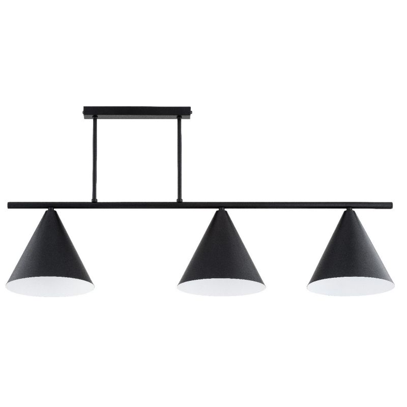 Lampa sufitowa wisząca Alfa Torus 5280 czarno-biała minimalistyczna 3xE27 x 15W 1 szt.