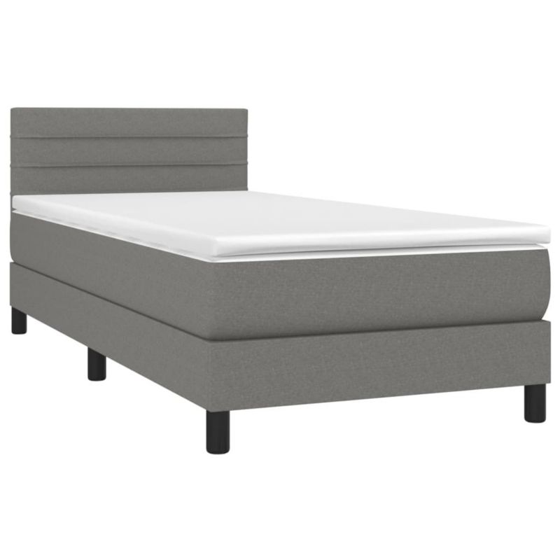 Łóżko kontynentalne WaszeMeble 100x200 cm ciemnoszara WM-3133214 1 szt.