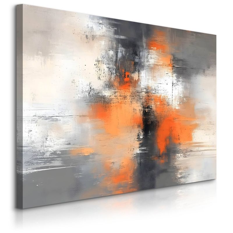 Obraz Muralo Pomarańczowa Abstrakcja Malarstwo 90x60 cm 1 szt.