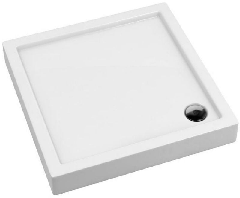Brodzik prysznicowy Schedpol Competia kwadratowy 80x80 cm biały akryl 1 szt.