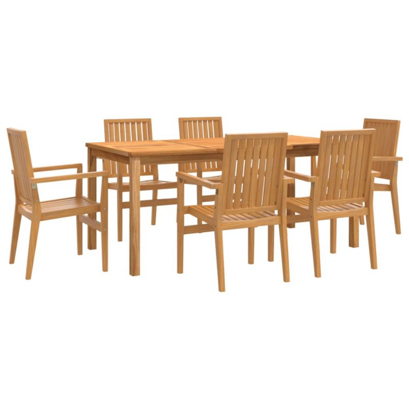 Zestaw mebli ogrodowych WaszeMeble 7-cz. z drewna brązowy WM-3157920 1 kpl