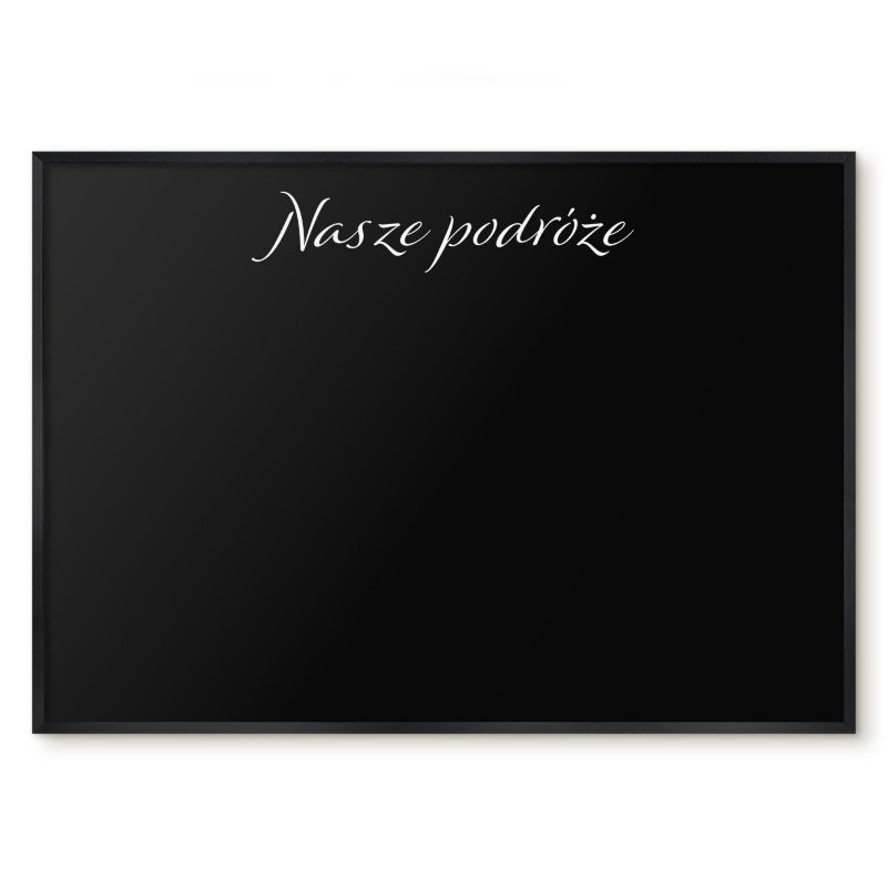 Tablica Na Magnesy Z Podróży Tulup 100x70 cm Nasze podróże 9 - Czarna rama Do salonu, sypialni 1 szt.