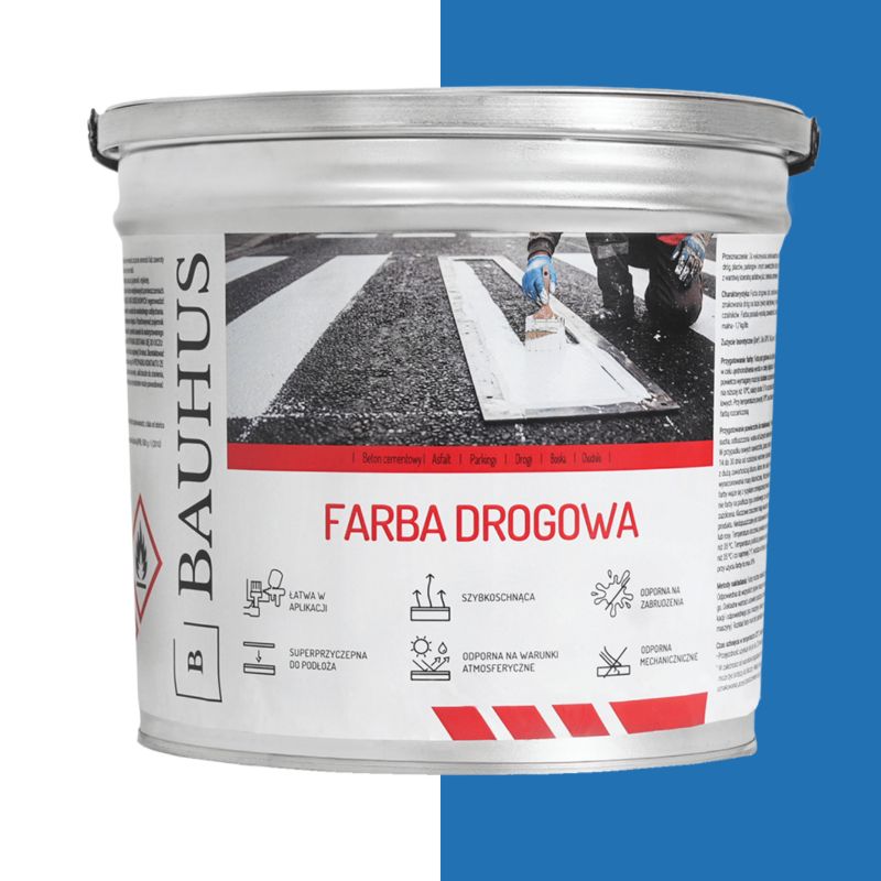 Farba Drogowa Niebieska Bauhus Akrylowa do Asfaltu i Betonu 2,5 L 1 szt.
