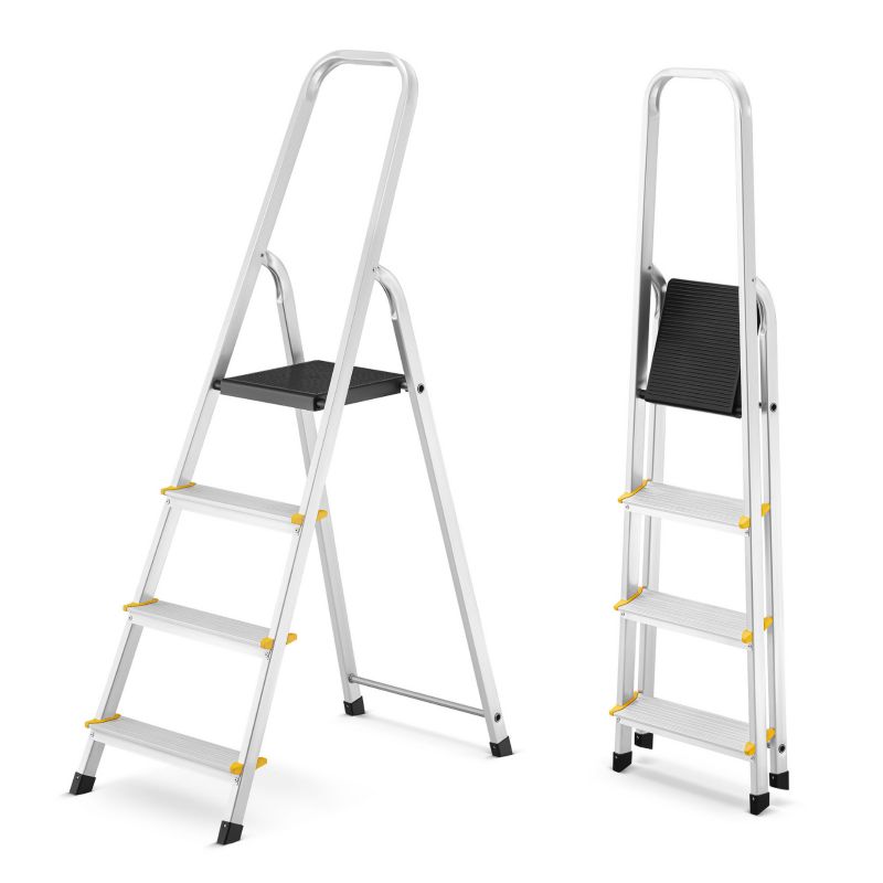 Drabina aluminiowa domowa jednostronna schodki do domu HIGHER 4 stopnie 125 kg 1 szt.