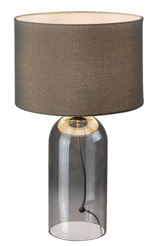 Lampa stołowa popielaty abażur 26cm Rabalux Luxin szaro-dymiona 1xE14x40W IP20 wym:45x26x26cm - 1 szt.