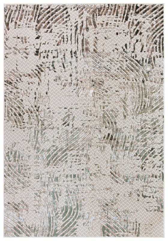 Dywan Nowoczesny Abstrakcyjny Erice Marrone 140 x 200 cm brązowy, kremowy 1 szt.