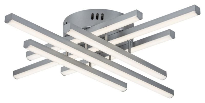 Lampa sufitowa wisząca Rabalux Nayara srebrno-biała wym: 9 x 51 x 51 cm wbudowany LED 40W 1 szt.