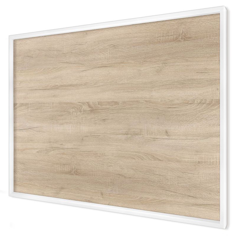 Tablica magnetyczna dekoracyjna Wallfluent 100x70 Drewniane tło w białej ramie 1szt