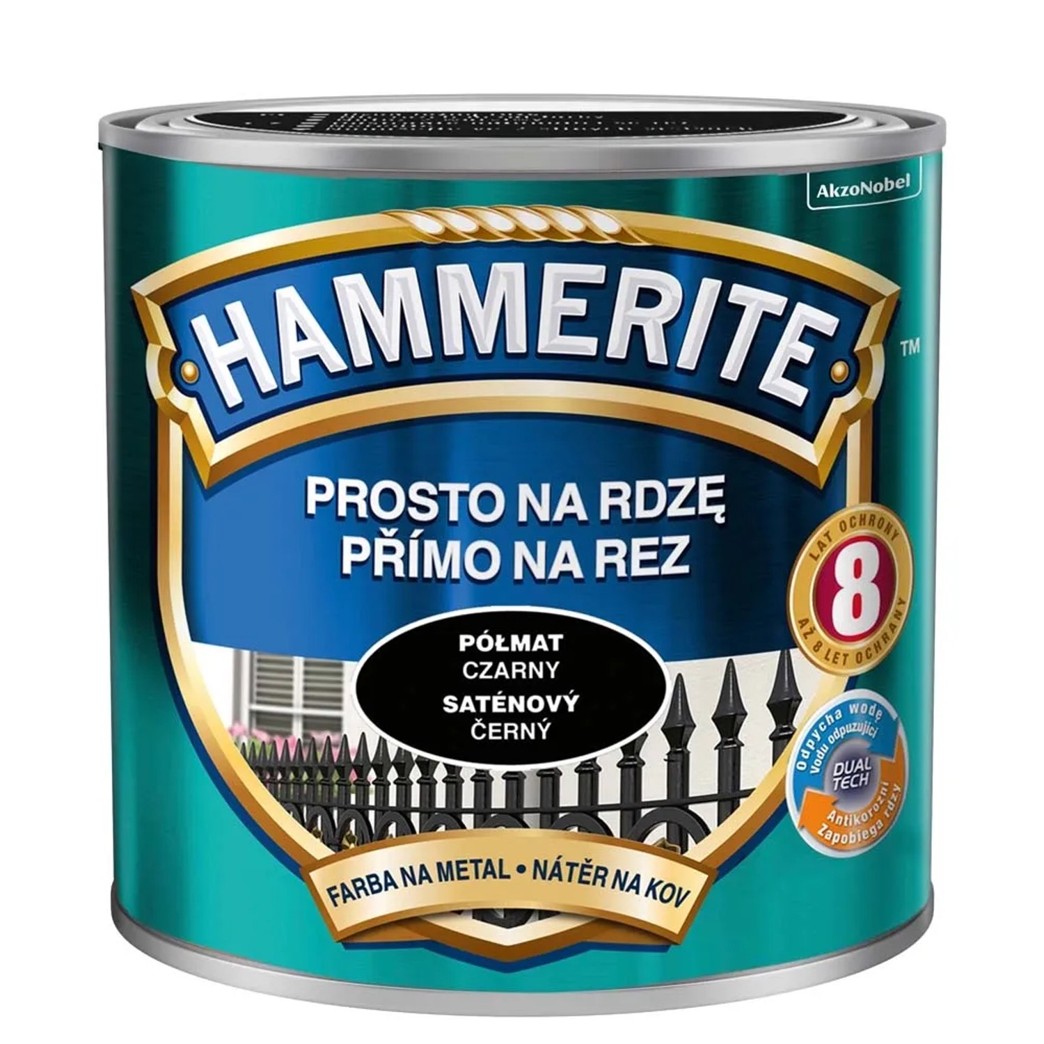 Hammerite Emalia antykorozyjna czarna półmat 250 ml