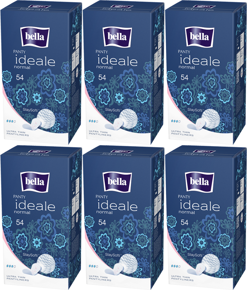 6x Wkładki higieniczne Bella Panty Ideale Normal, 54 sztuki