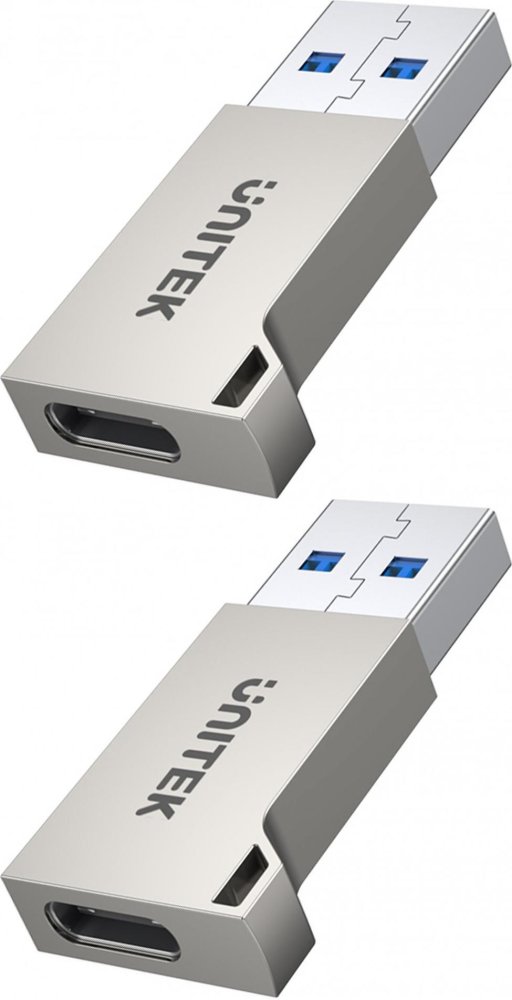 2x Adapter Unitek USB-A na USB-C 3.1 Gen1 A1034NI, szary
