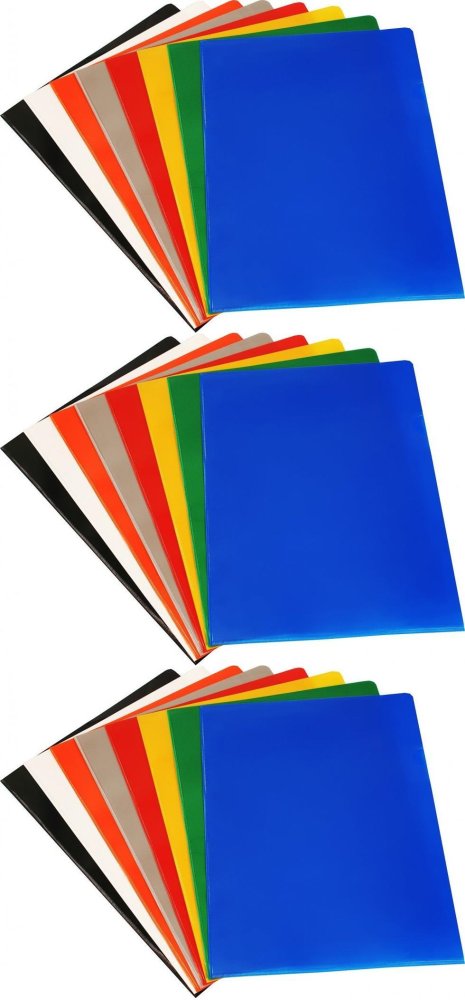 3x Ofertówki krystaliczne Biurfol, A4, "L", 10 sztuk, niebieski
