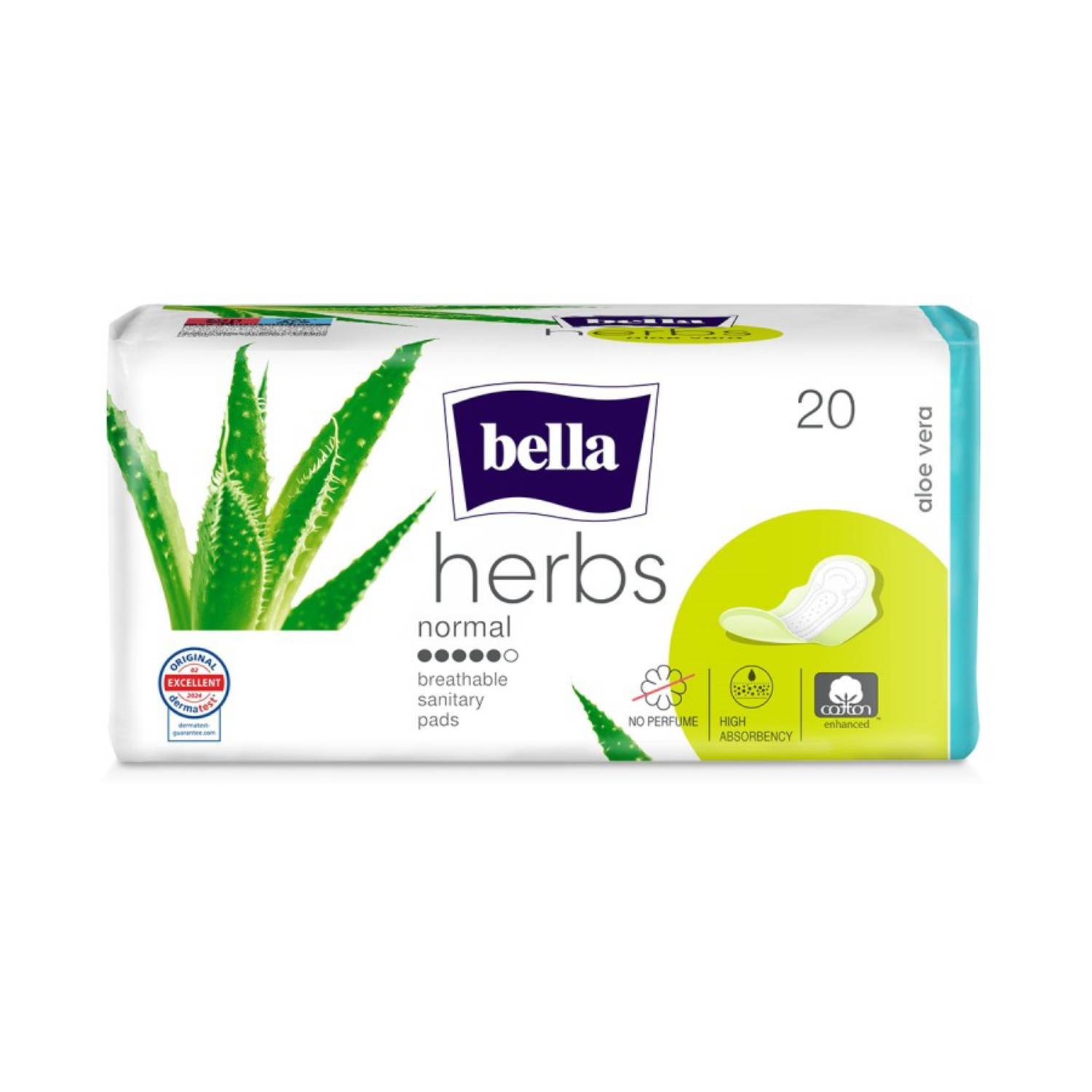 Bella herbs aloe vera - podpaski higieniczne, 20 sztuk