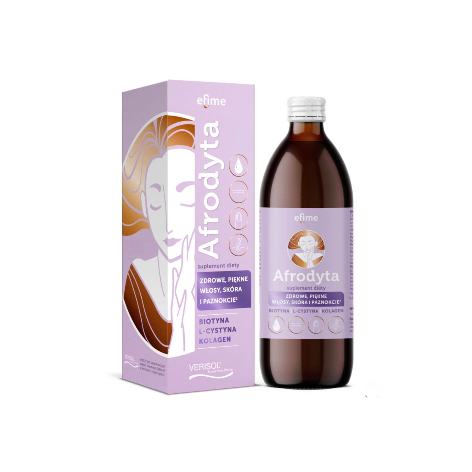 Ekamedica efime afrodyta, zdrowe, piękne włosy, skóra i paznokcie, 500 ml