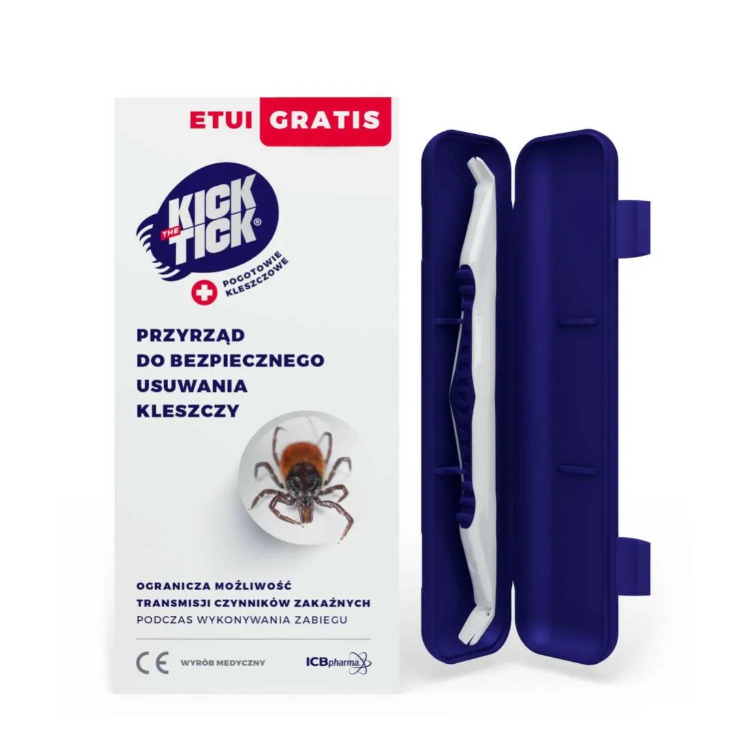 Kick the tick - przyrząd do bezpiecznego usuwania kleszczy, 1 sztuka