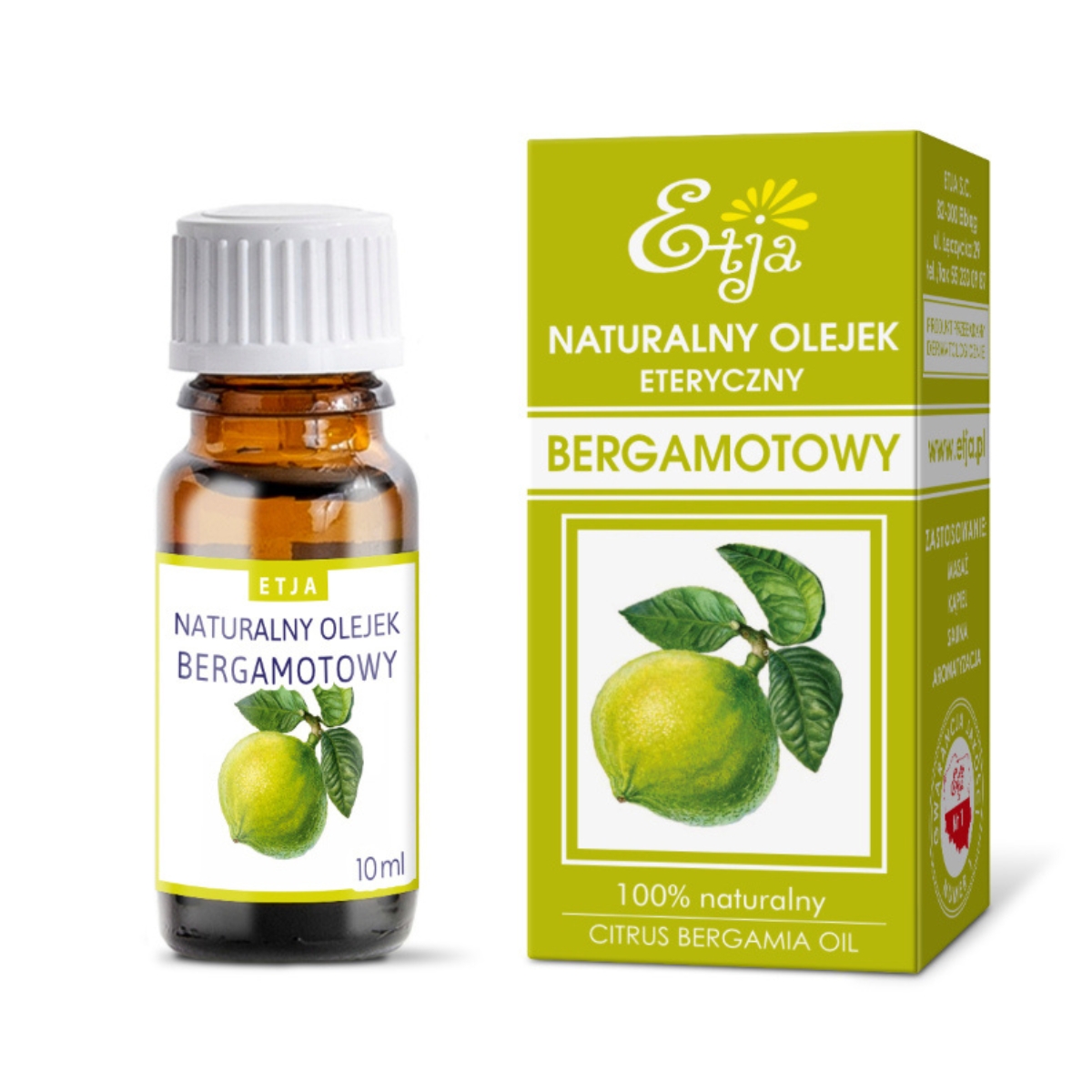 Etja - naturalny olejek eteryczny, bergamotowy, 10 ml