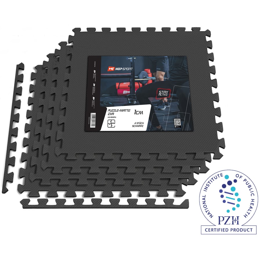 Puzzlematte EVA 1cm - 4 Stück schwarz