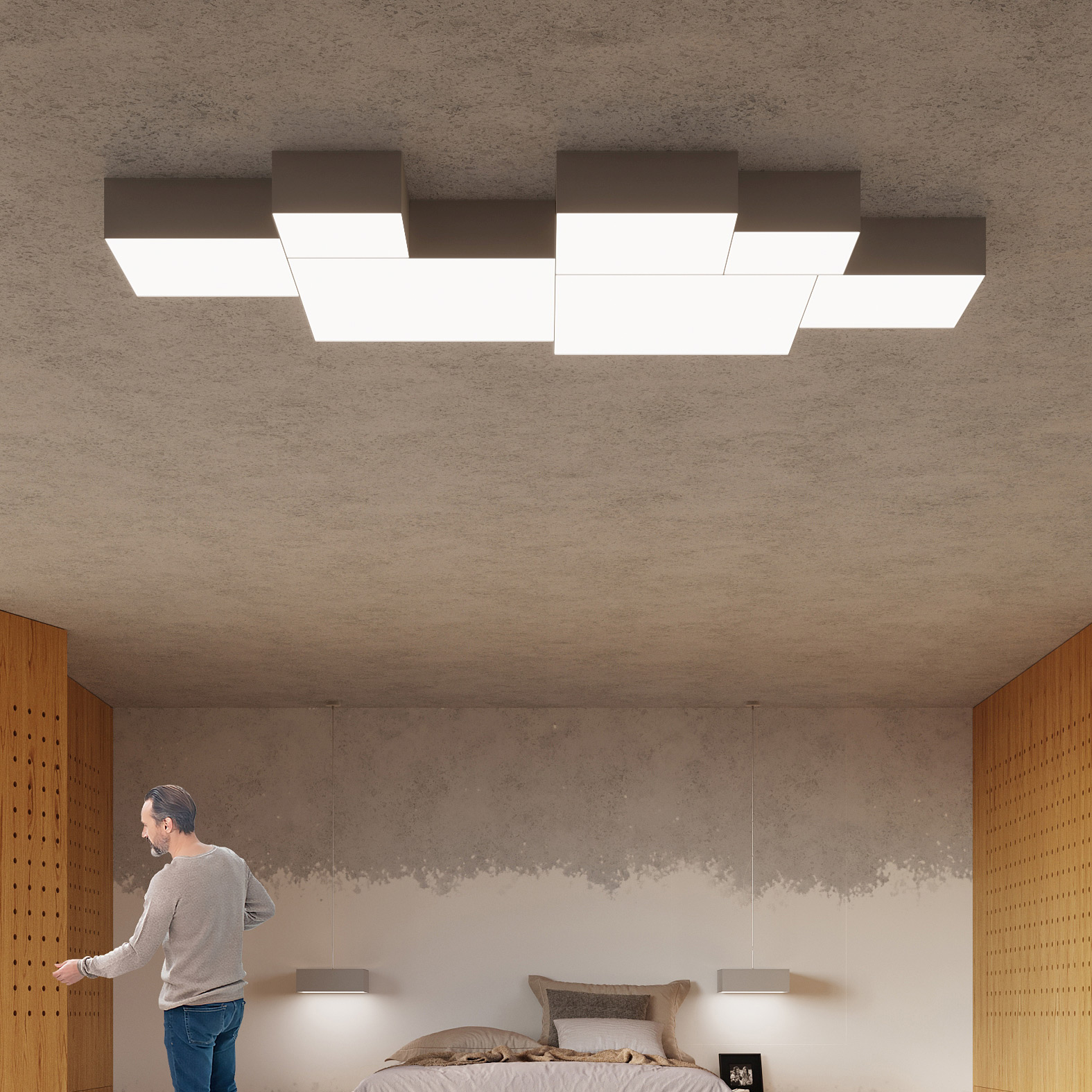 Sollux Lighting Horus 25 plafon 1x60W szary SL.0143