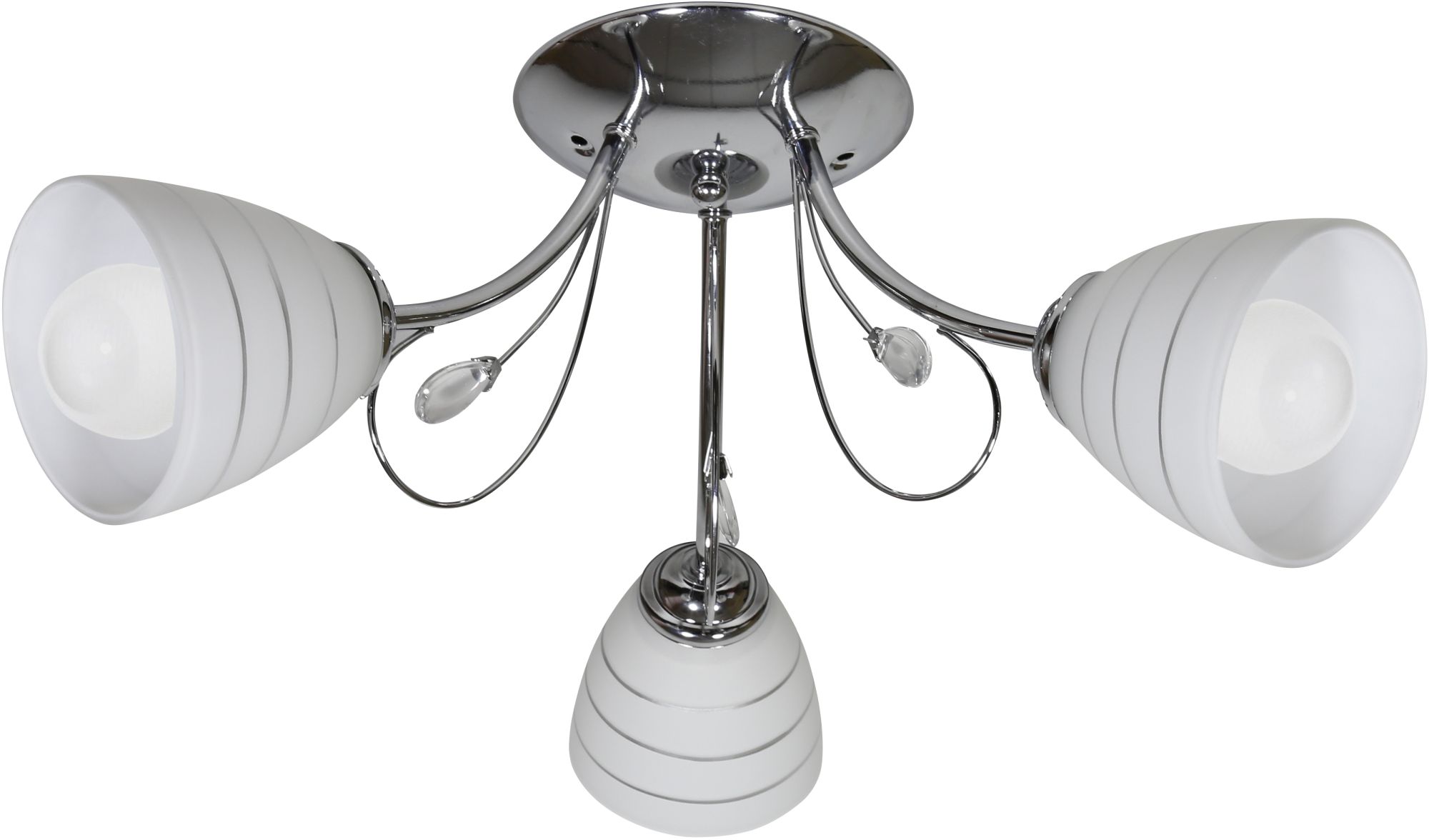 Candellux Simpli lampa podsufitowa 3x40W chrom/biała 33-63847