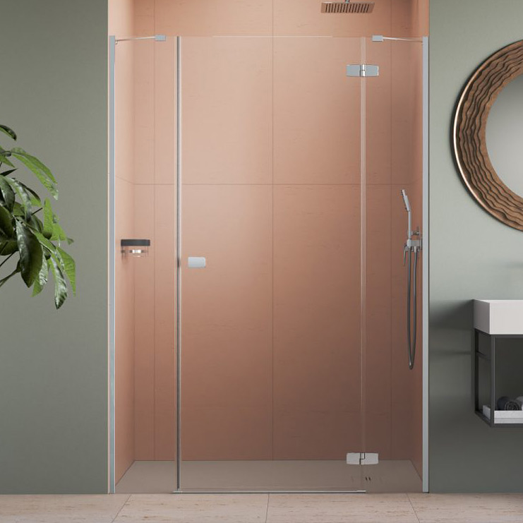 Radaway Fuenta Chrome DWJ+S drzwi prysznicowe 130 cm uchylne chrom połysk/szkło przezroczyste 1384032-01-01R