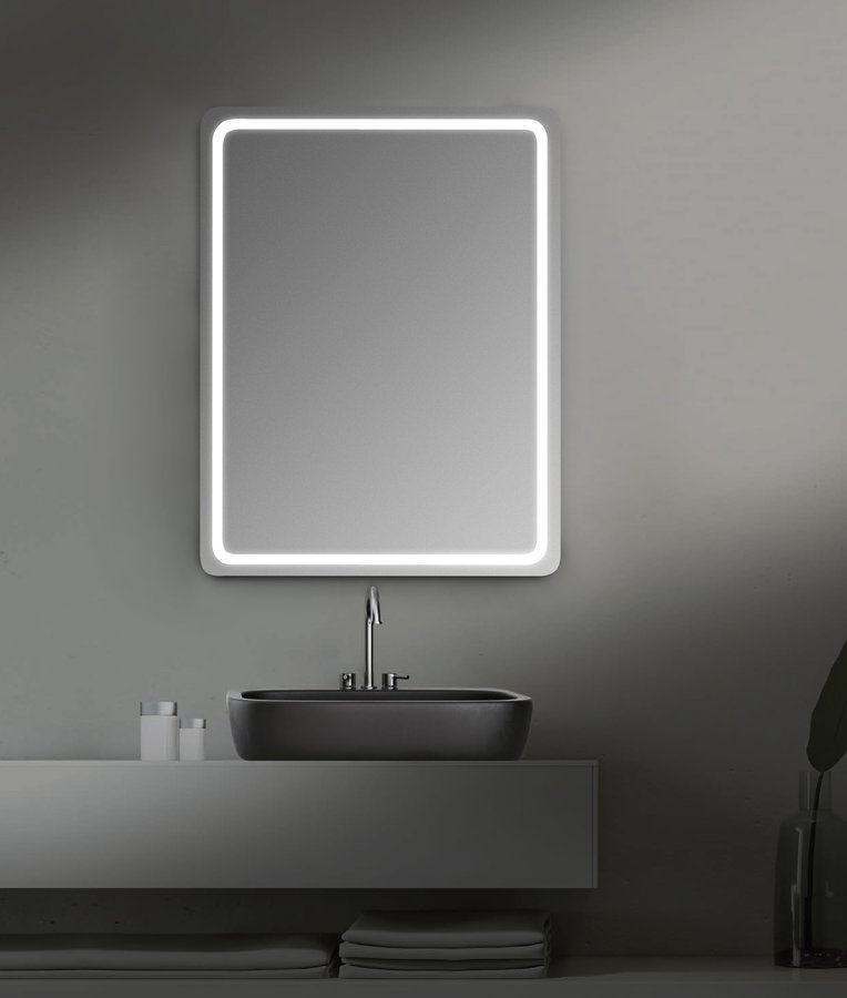 Sapho Nyx lustro 60x80 cm prostokątne z oświetleniem LED NY060