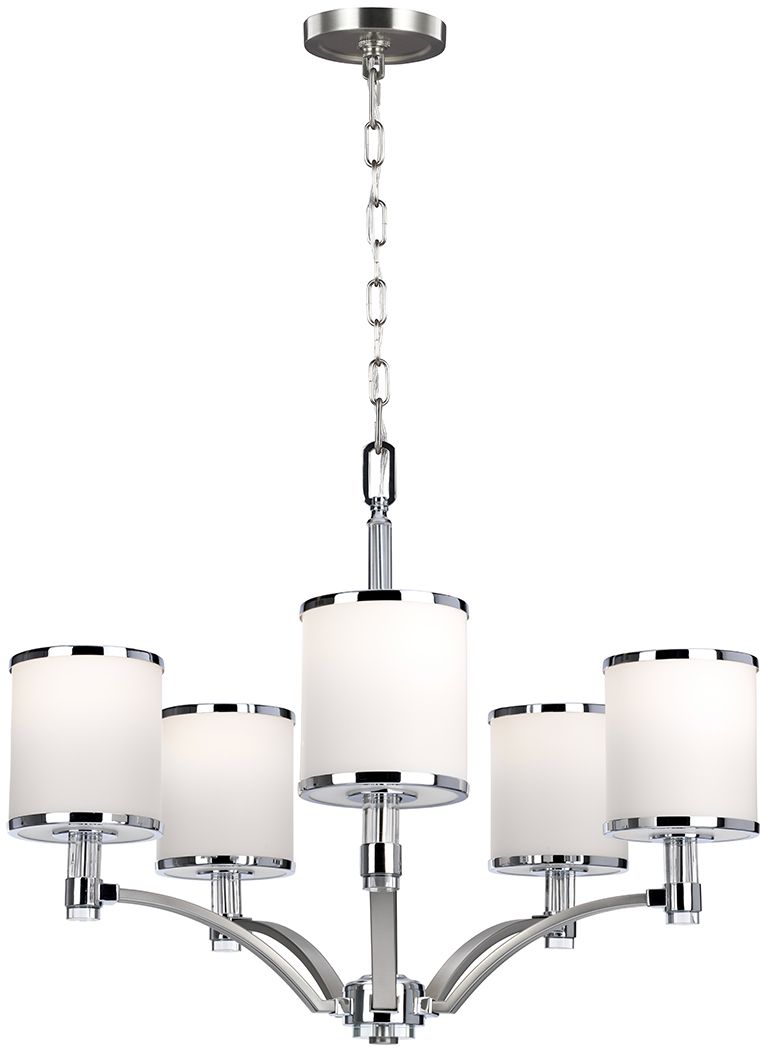Elstead Lighting Prospect Park lampa wisząca 5x60 W chrom-nikiel satynowy FE-PROSPECT-PARK5
