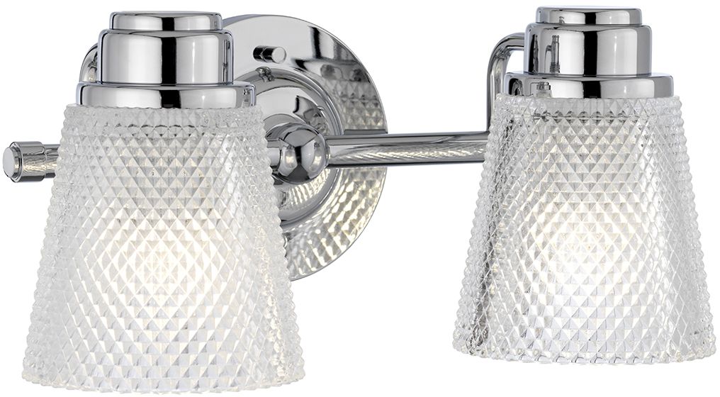 Quintiesse Hudson kinkiet 2x3 W polerowany chrom-przezroczysty QN-HUDSON2-BATH