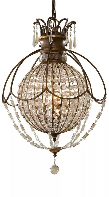 Elstead Lighting Bellini lampa wisząca 3x60 W brązowa FE-BELLINI3