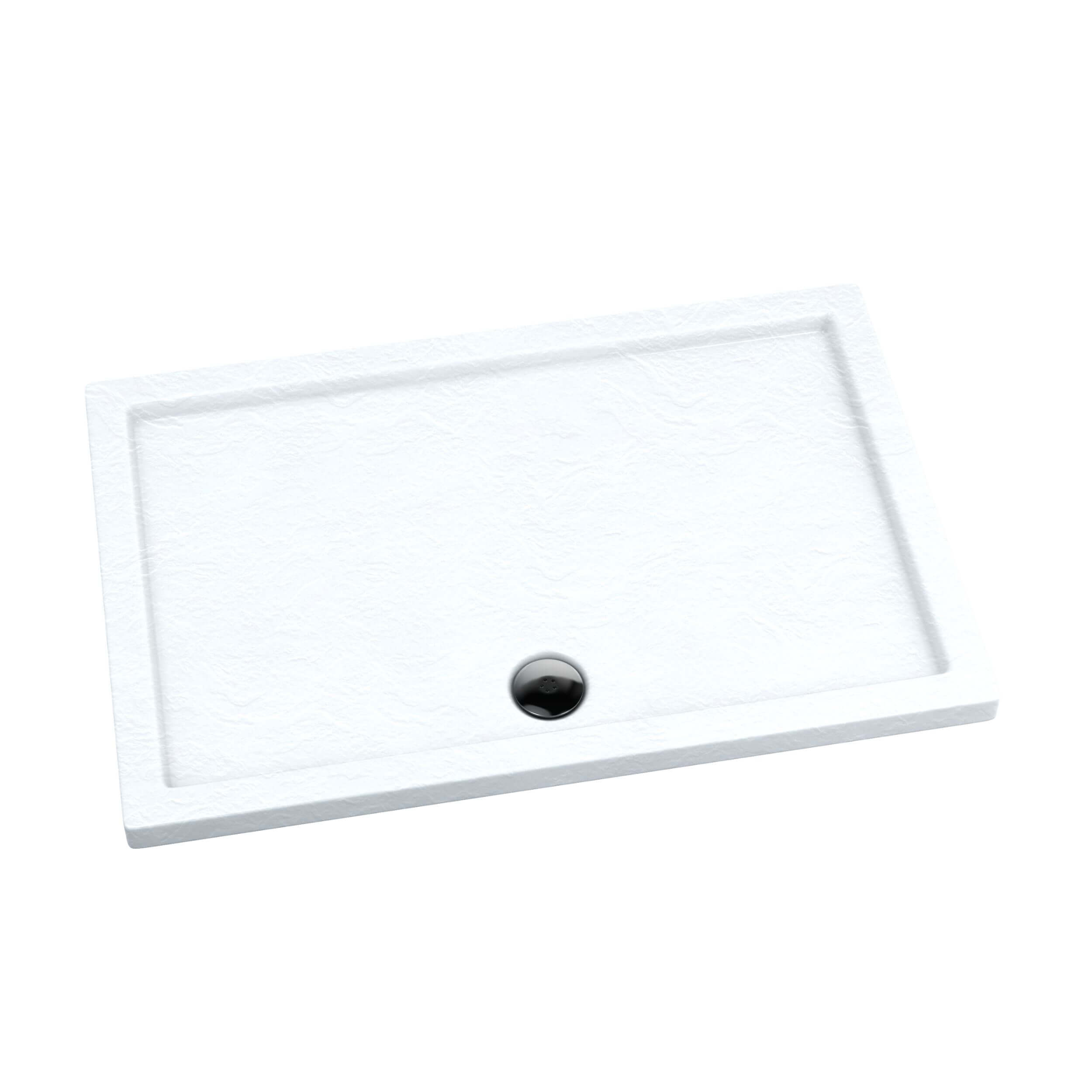 Schedpol Caspar White Stone brodzik prostokątny 90x80 cm biały 3.243/B/ST