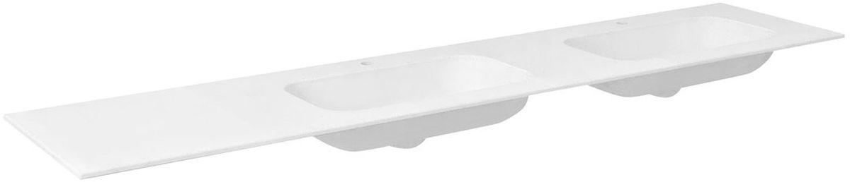 Sapho Aruba umywalka 220x51,5 cm meblowa prostokątna podwójna prawa biały mat AR220-B2R