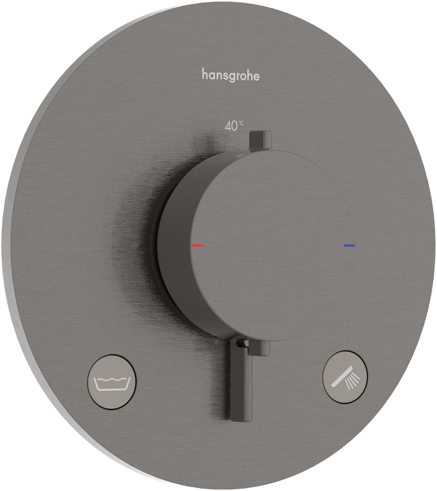 Hansgrohe Ecostat Comfort S bateria wannowo-prysznicowa podtynkowa termostatyczna czarny chrom szczotkowany 33718340
