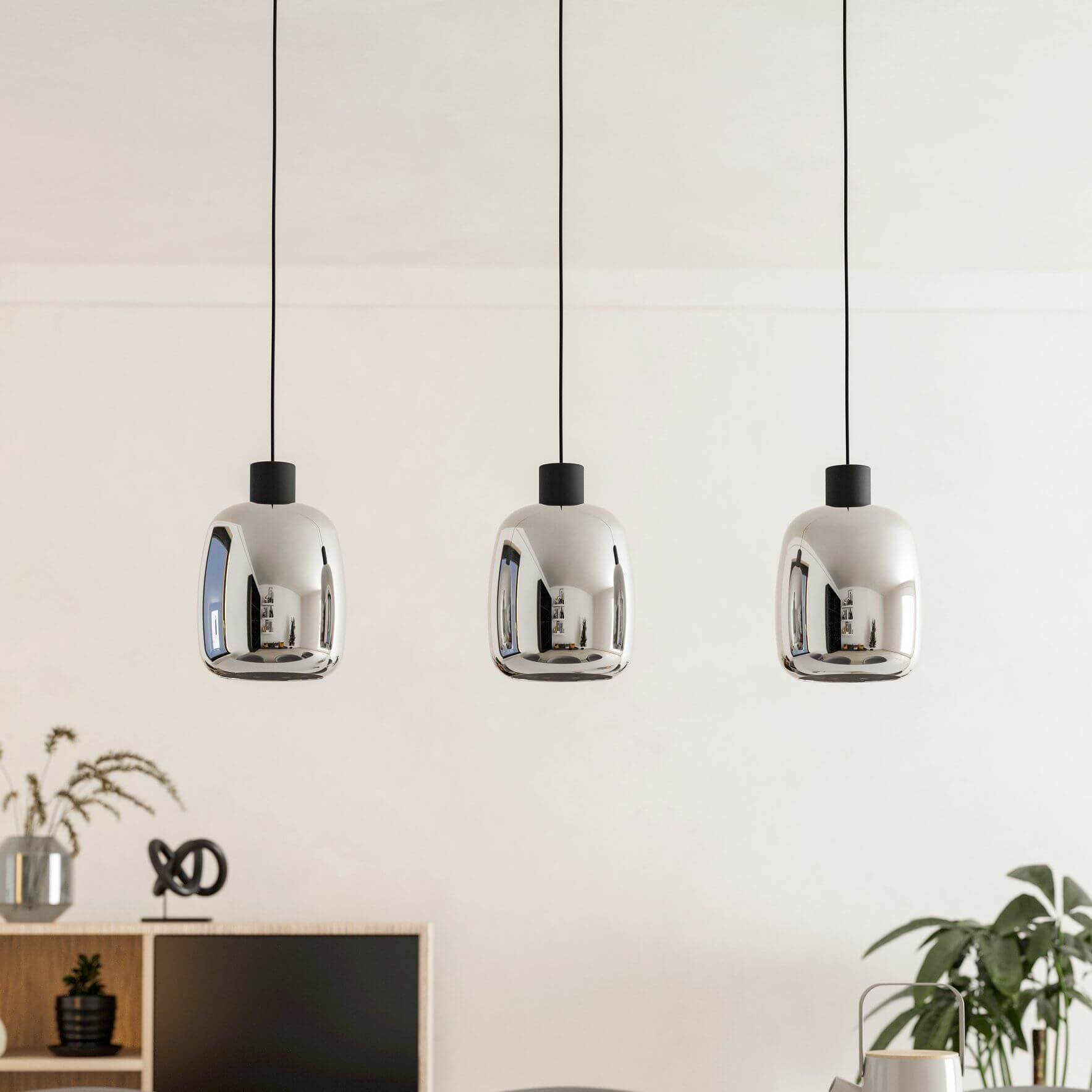 Eglo Molochio lampa wisząca 3x3,7 W czarna 901121