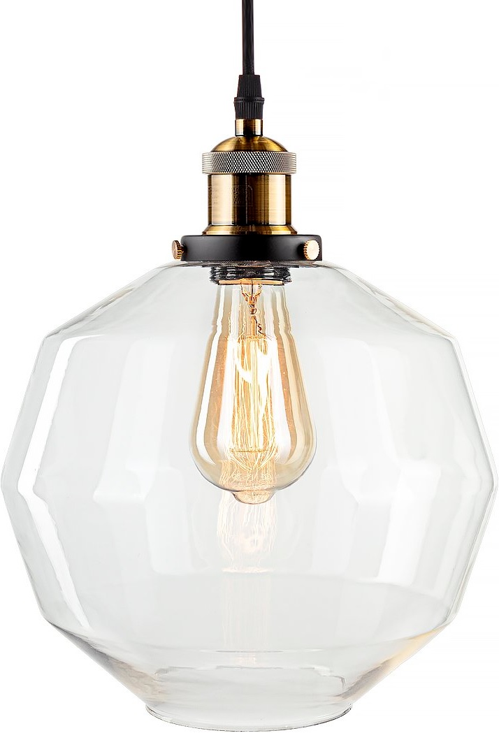 Altavola Design New York Loft lampa wisząca 1x40W mosiądz/przezroczysty LA033/P