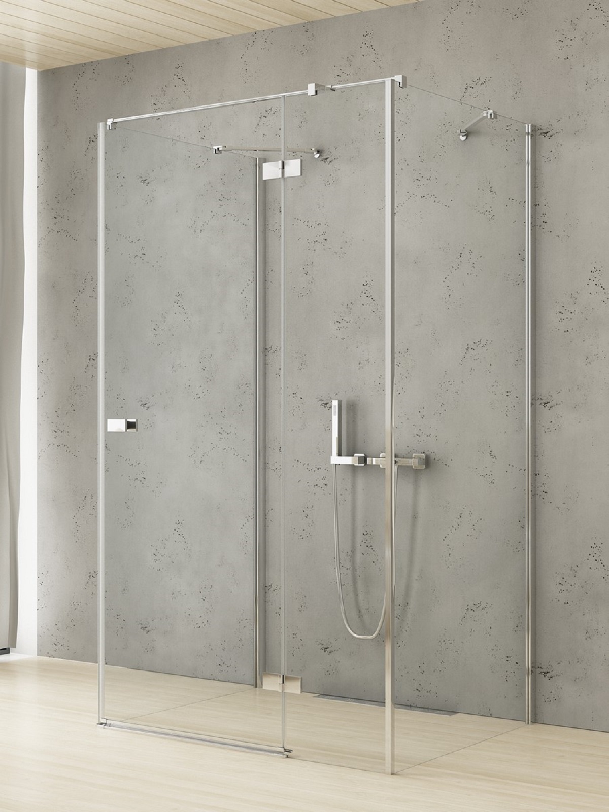 New Trendy Reflexa kabina prysznicowa 90x70 cm prostokątna prawa chrom połysk/szkło przezroczyste EXK-5200