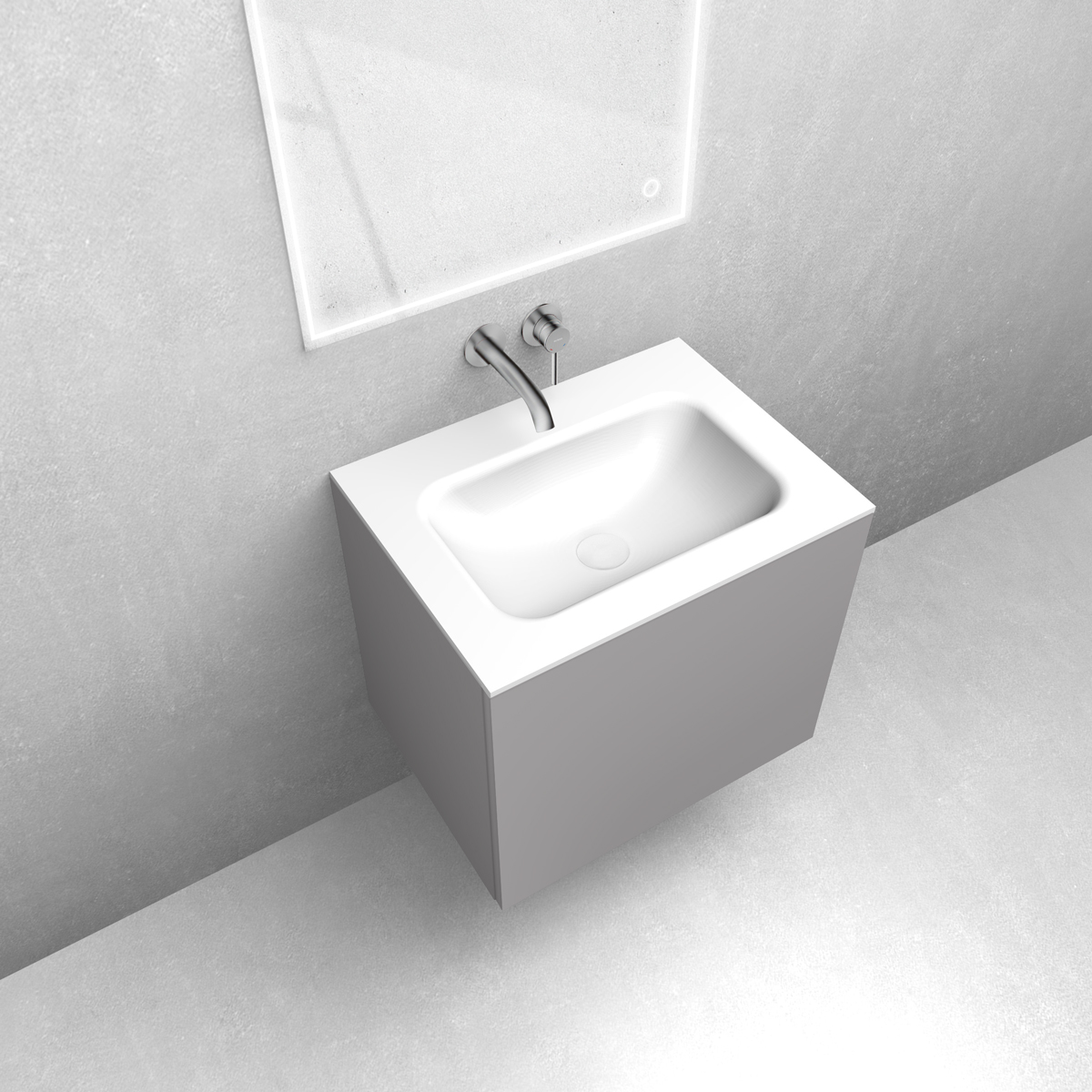 Zestaw Oltens Lun szafka podumywalkowa 60 cm z umywalką Kalla LavaForm kaszmir/biały połysk 68780900 - Wysyłka w 24h