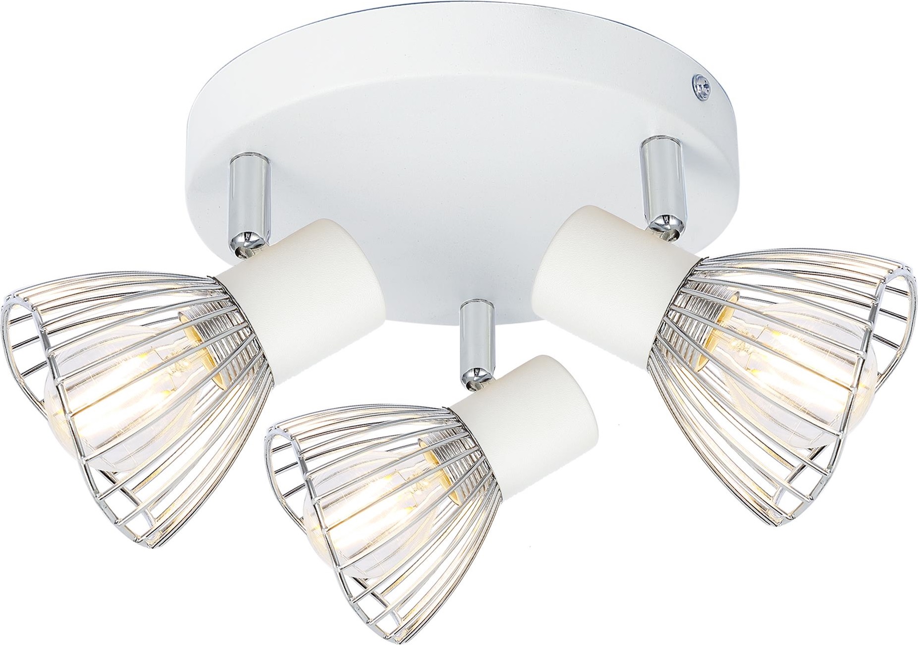 Candellux Fly lampa podsufitowa 3x40W biały/chrom 98-61980