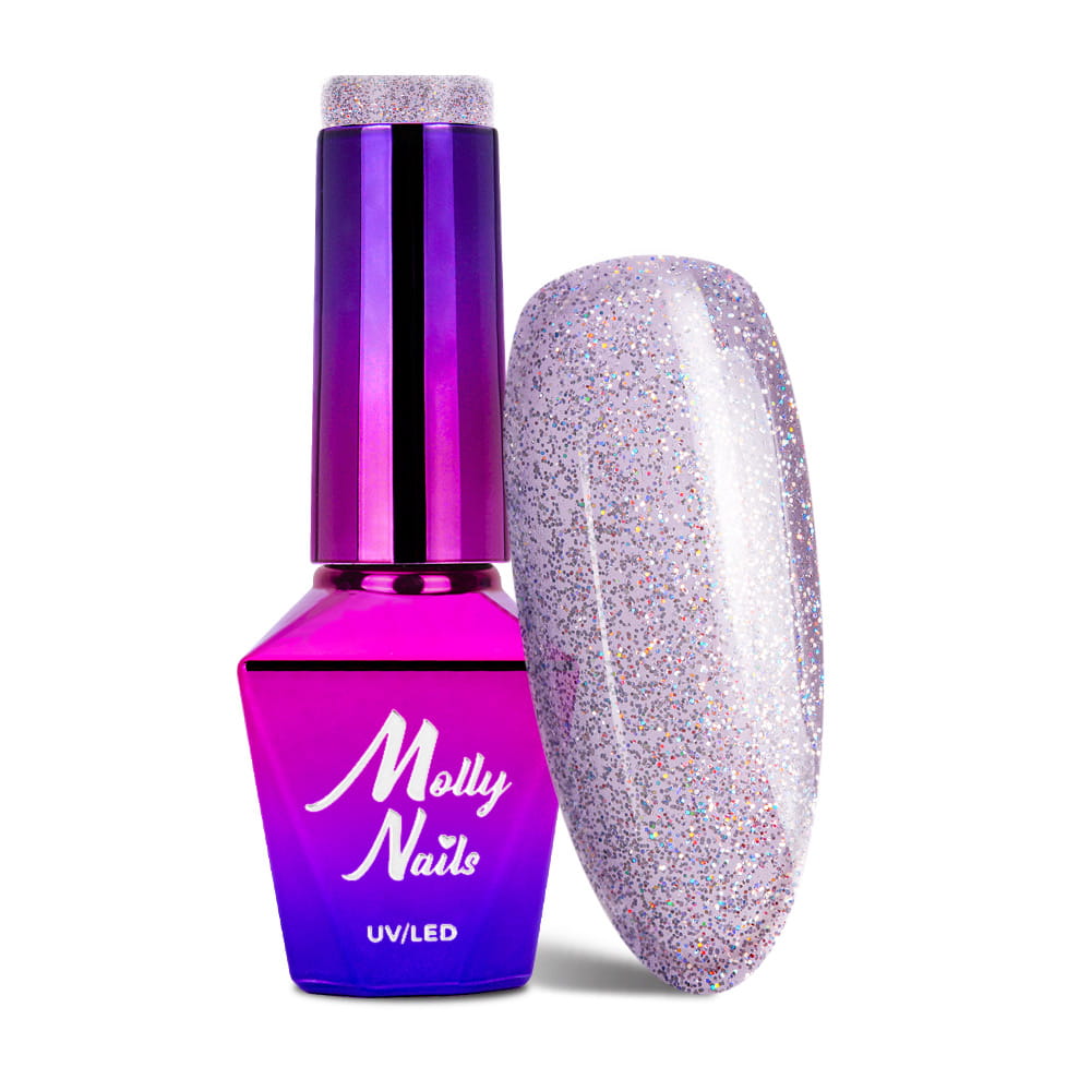 Lakier hybrydowy LED/UV Gel Polish Molly Nails Wedding Dream & Champagne Nr 386 Party Fusion 8g