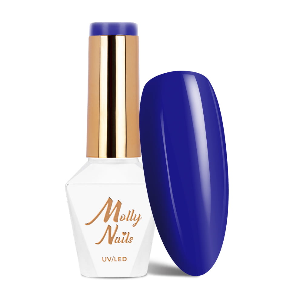 Lakier hybrydowy LED/UV Gel Polish Molly Nails Power Flower Nr 727 Blue Hydrangea HEMA/Di-HEMA Free 8g