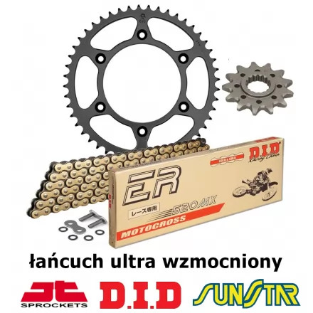 HONDA CRF 150F 2003-2005 ZESTAW NAPĘDOWY DID ULTRA WZMOCNIONY BEZORING