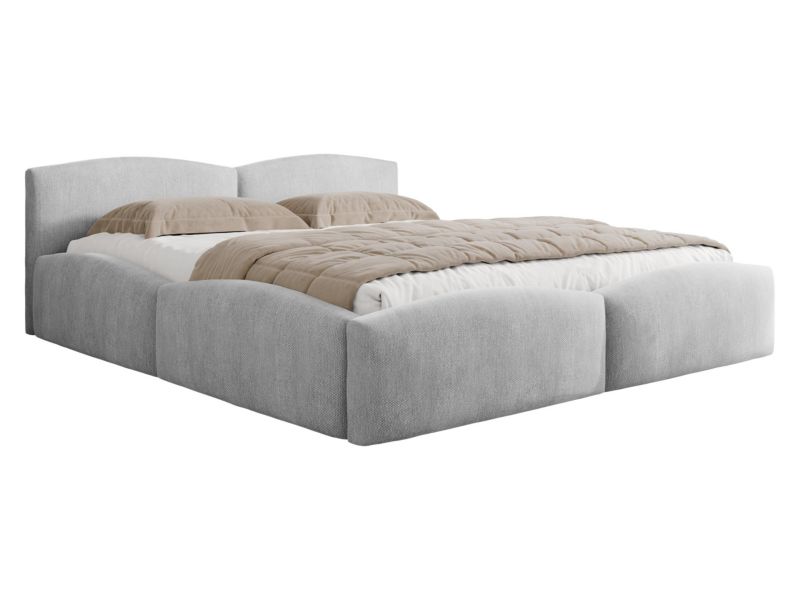 Łóżko tapicerowane MIRJAN 24 Mirala 160x200 jasnoszary 1 szt.