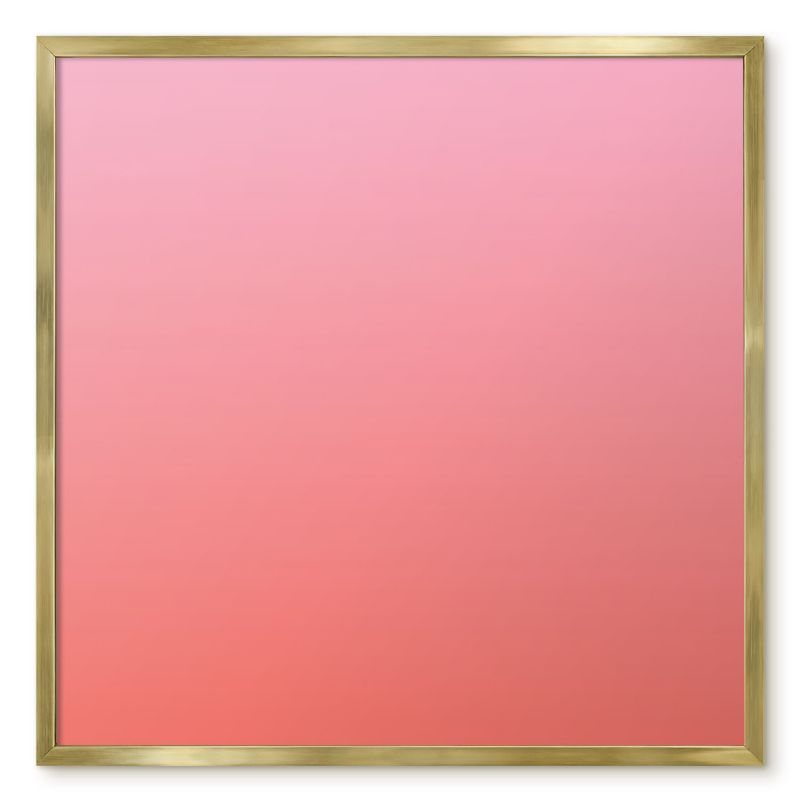 Tablica Magnetyczna Dekoracyjna Tulup 50x50 cm Różowy pomarańczowy - Złota rama Do sypialni, salonu 1 szt.