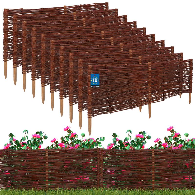 Płotek ogrodowy KOTARBAU wiklinowy 100x40 cm 10 szt.