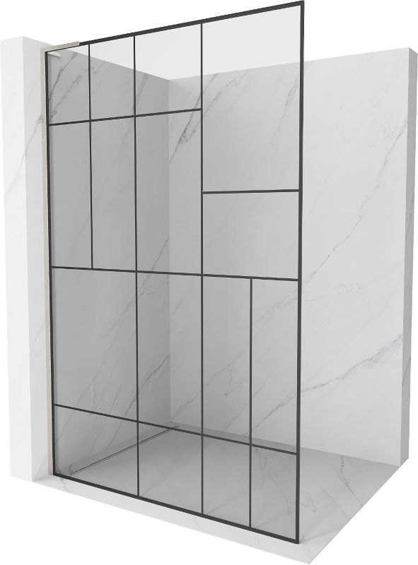 Ścianka prysznicowa walk-in Mexen Kioto czarny wzór 110x200 800-110-103-97-78 1 szt.