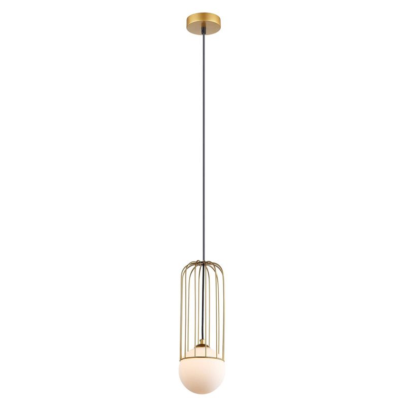 Lampa sufitowa wisząca Italux Simon 9615 złoto-biała nowoczesna 1xG9 x 25W 1 szt.