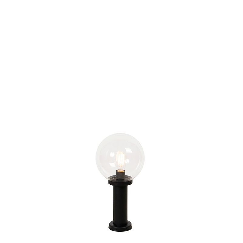 Nowoczesny lampa słupkowa do ogród Qazqa Sfera 50 czarny max 40W kompatybilny z żarówką LED E27 IP44 1 szt.
