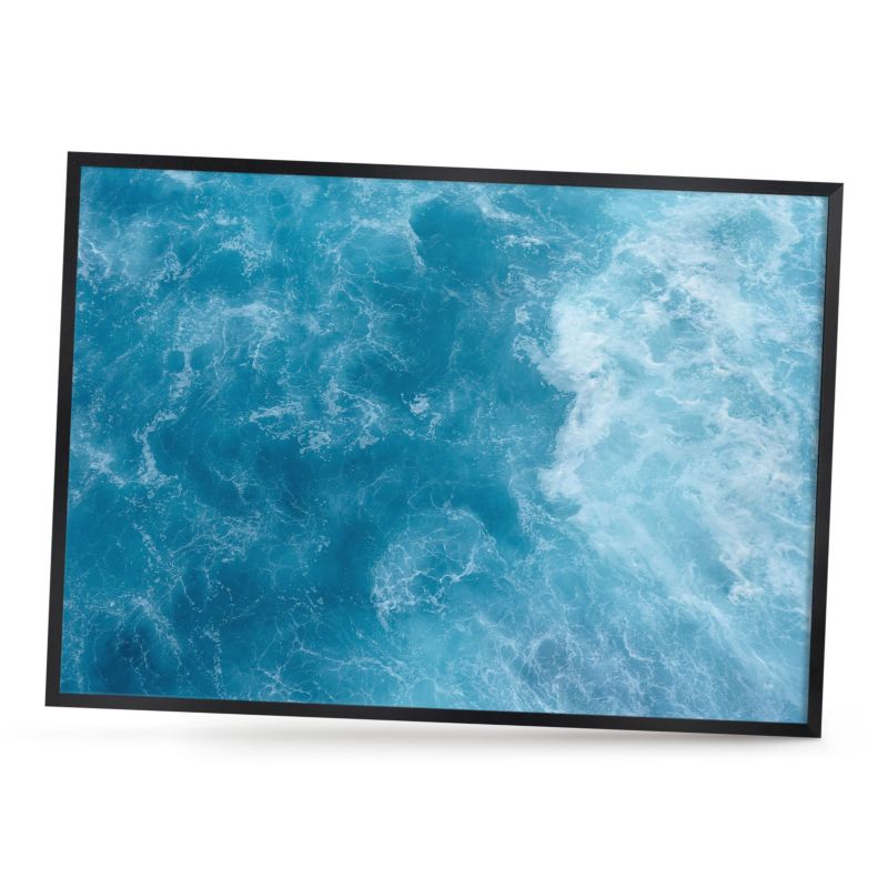 Tablica magnetyczna dekoracyjna ArtPrintCave 70x50 Oceaniczne fale w czarnej ramie 1szt